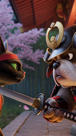 The Ninja Cat vs Samurai Dog! 😱