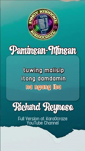 Paminsan-minsan - Richard Reynoso #shorts #karaoke #karaocraze #instrumental #videoke