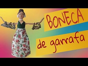 DIY - Como fazer boneca de garrafa porta jóias/ How to make a doll jewelry display from bottle