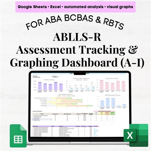 ABLLS-R A-I Assessment Sheet, ABLLS R Tracking Sheets Excel & Google Sheets, Ablls Assessment Graph, Ablls Data Sheets, Ablls Assessment - Etsy