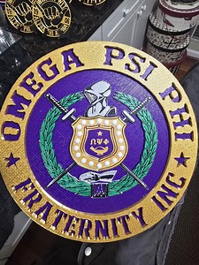 Extra Large Omega Psi Phi Shield Decorative Plate W/ 2-piece Display Stand - Etsy