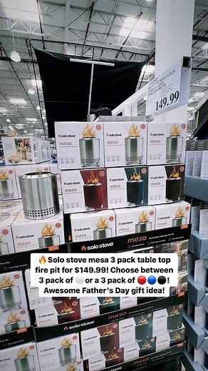 COSTCO DEALS on Instagram: "Solo stove stainless steel mesa 3 pack table top fire pit for $149.99! Choose between 3 pack of ⚪️or a 3 pack of ⚫️! Awesome Father’s Day gift idea! Also available on Costco.com! #costcodeals #costco #solostove @solostove"