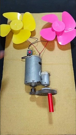 Generation Electricity From Gear-Rotating Generator _ DC Motor #dcmotor #tech #shorts