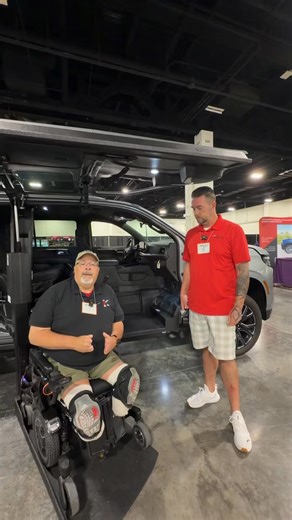 Today at the Abilities Expo I got to try something I have wanted for a long time. I rolled up in my wheelchair, hit a button, and rode a lift straight into the passenger side of a Chevrolet Suburban that ATC Mobility has converted for wheelchair access. Instead of a bulky ramp or squeezing through a tiny doorway, their system uses a hydraulic lift and a gull wing style side door that opens up the whole side of the SUV. You stay in your power chair or manual chair, roll into position, and you are
