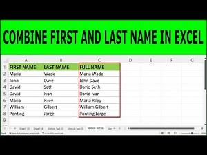 How to Combine First and Last Name in Excel | How to use text join formula in excel