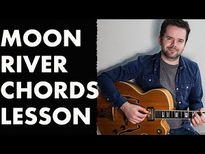 🔴Moon river jazz guitar chords lesson 🎸