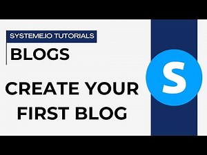 How to create a blog | Systeme.io tutorials