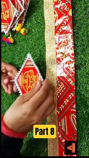 पेपर से तोरण बनाने का आसान तरीका / easy toran making at home /paper Toran making DIY #papercrafts