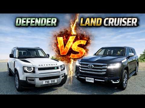 TOYOTA LAND CRUISER VS LAND ROVER DEFENDER -- ULTIMATE TEST . | BeamNG.Drive |