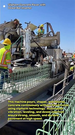 Slipform Concrete Paving in Action | #ConstructionUSA #RoadWork #Engineering