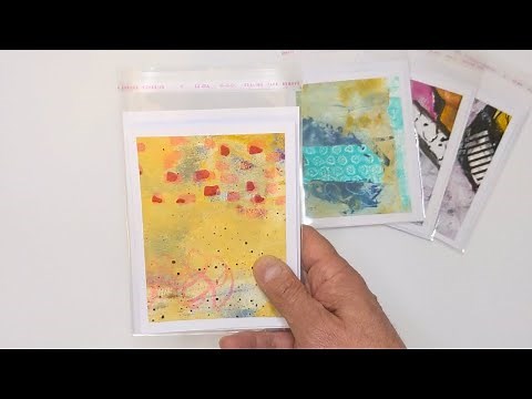 Turn Abstract Paintings Into Unique Handmade Cards #handmadecard #abstractpainting