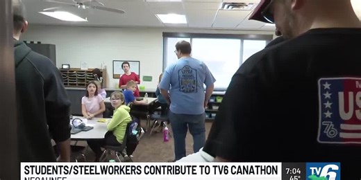 Steelworkers and Negaunee students contribute to TV6 Canathon