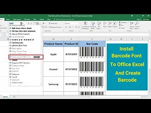 Install Barcode Font To Office Excel | Create A Barcode Step By Step Full Video