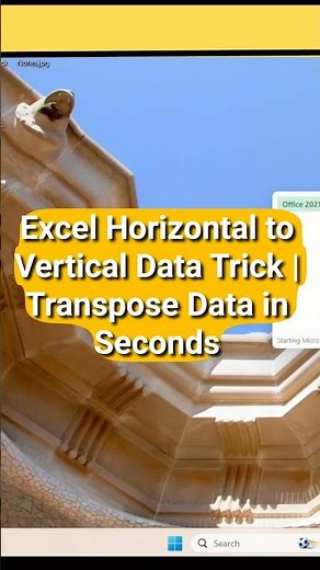 Excel Horizontal to Vertical Data Trick | Transpose Data in Seconds #excel #Transpose