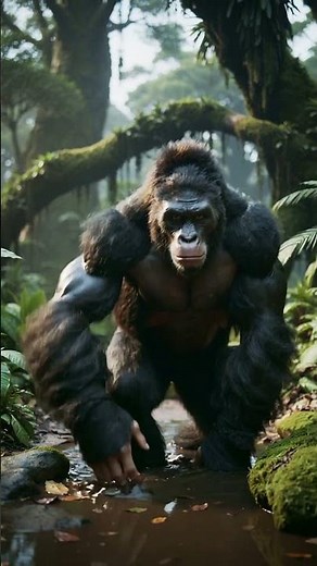 When the Gorilla Evolved Into a Man | A Creature Awakens #aiart #evolve #human