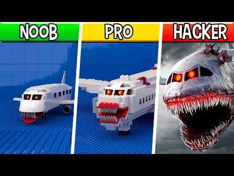 LEGO Infected Plane : Noob, Pro, HACKER! (Sky Monster)