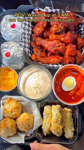 Waking up at 3 AM cuz the dinner wasn’t enough… #food #eating #mukbang #burger #chicken