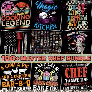Chef PNG Bundle, Cook Lover, Funny Cooking Shirt Design Png, Kitchen Png, Culinary Clipart, Chef Quotes Png, Commercial Use, Digital File - Etsy