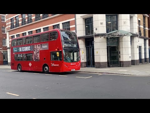56 Full Route Visual: Smithfield, St Bartholmew's Hospital to Whipps Cross (LX61 DFC)