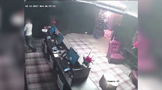 CCTV captures moment fire in Loch Lomond hotel begins