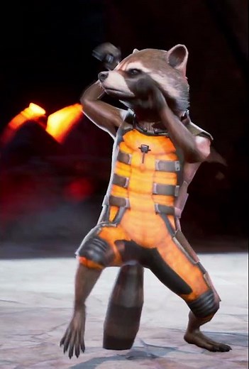 Rocket Raccoon Dancing Thriller with Michael Jackson Guardians of the Galaxy