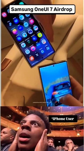 📱 Samsung's Airdrop Feature DESTROYS Apple AirDrop? 🔥👑 #samsungvsiphone #airdrop #aicomparison