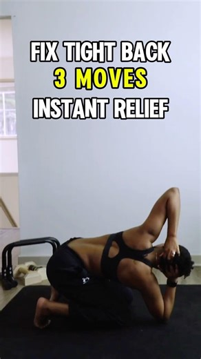 3 moves to fix tight back muscles #mobility #posture #backpain