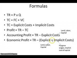 Economic vs. Accounting Profit