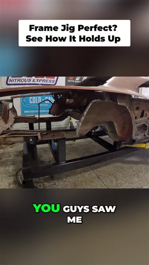 Rust Bucket Restos on Instagram: "1970 Plymouth Superbird: New frame jig built! Car pinned perfectly. Everything's exactly where it should be. Precision pays off. #FrameJig #CarBuild #Fabrication #Automotive #DIYCar #Reels #Precision #dodge #mopar #plymouth #superbird"