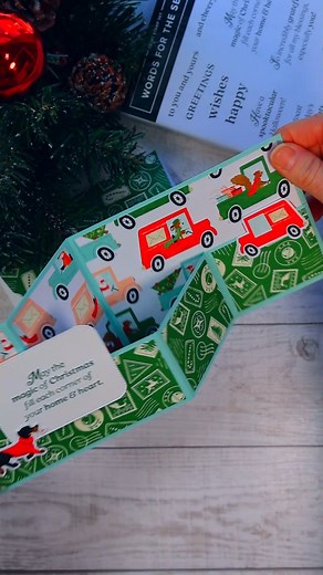 Looking to add a unique flair to your Christmas cards this year? This Double Z Fun Fold Christmas Card is the perfect solution! Show off that pretty patterned paper and create a card that stands out on any mantel or desk. I used Stampin' Up!'s North Pole Delivery Designer Series Paper which comes with those cute cut-outs. Crafting has never been more easy, fun or festive! Comment LINK for easy access to the blog post with measurements and video tutorial to make these delightful cards! #cardmakin