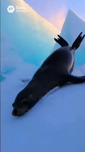 Sea Lion Jumps Off Iceberg! 🤯 Arctic Wildlife