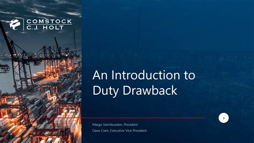 Introduction to Drawback Webinar