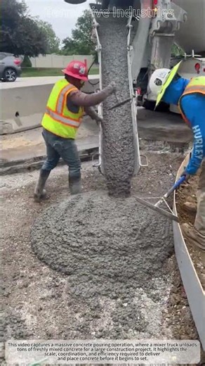 Massive Concrete Pour! Watch This Mixer Truck Unload Tons of Wet Cement