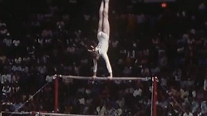 Nadia Comaneci's perfect 10 at the 1976 Montreal Olympics