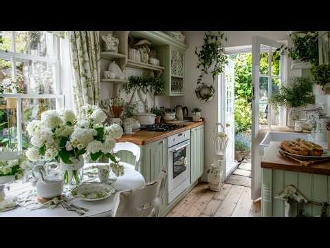 Elegant Romantic Kitchen Ideas 2026 | Affordable Sage Green Shabby Chic Style for Cozy Small Spaces