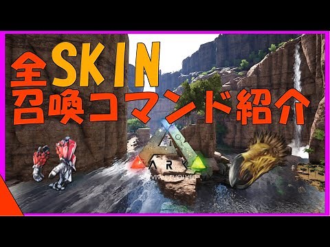 スキンコマンド全種類紹介！この動画を見ればすべてのスキンコマンドを把握することができる！ARKコマンド紹介