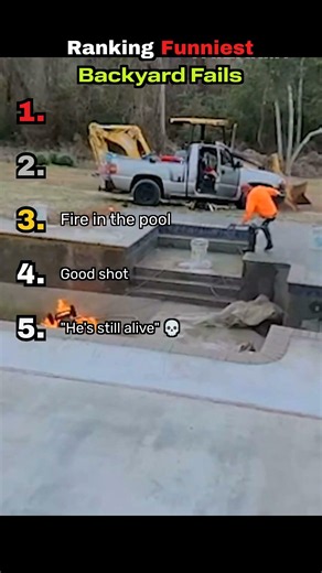 Ranking Funniest Backyard Fails #funny #shorts