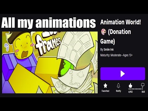 All of my stickman animations in Roblox Animation World