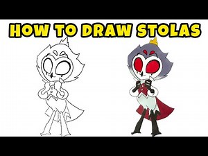 How to Draw Iconic Stolas from Helluva Boss (Hazbin Hotel): Drawing Lesson
