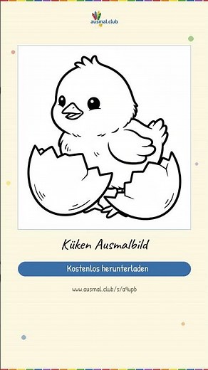 Küken Ausmalbild | Kostenlos als PDF