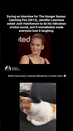 During an interview for The Hunger Games Catching Fire (2013), Jennifer Lawrence asked Josh