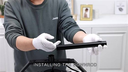 CACI Mall 21 in. Outdoor Portable Black Wet Rated Multi-Angle Adjustable Standard Downrod Mount Ceiling Fan with Light and Remote XY-18K010-BK