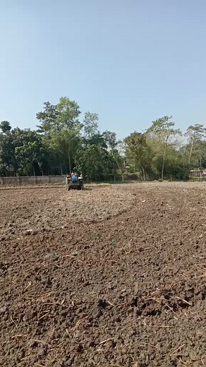 Tractor Operator at Work in Plowed Field