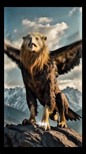 Half Lion, Half Eagle… FULL LEGEND! 🦁 #griffin #youtubeshorts