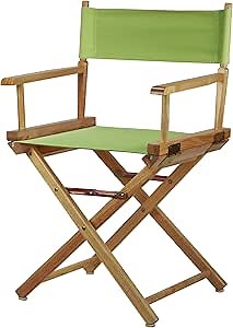18" Director's Chair Natural Frame-Lime Green Canvas