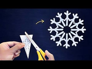 How to cut paper snowflakes easy, Snowflake Out of Paper, DIY Christmas decorations with paper