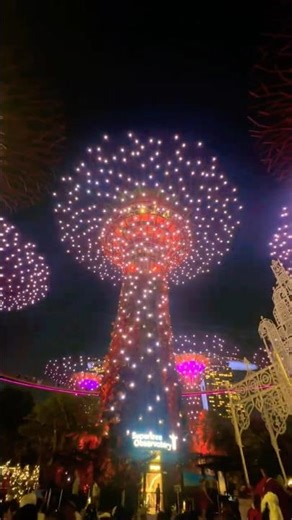 Magic under Supertrees 🇸🇬 ✨😍#Supertrees #GardensByTheBay #Singapore