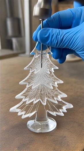 Glass tree breaking effect Lichtenberg Lightning 🤯🤯 #ASMR#Lichtenberg #shorts