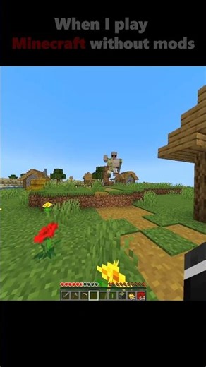 Playing Minecraft without mods 🙂 #trending #shorts