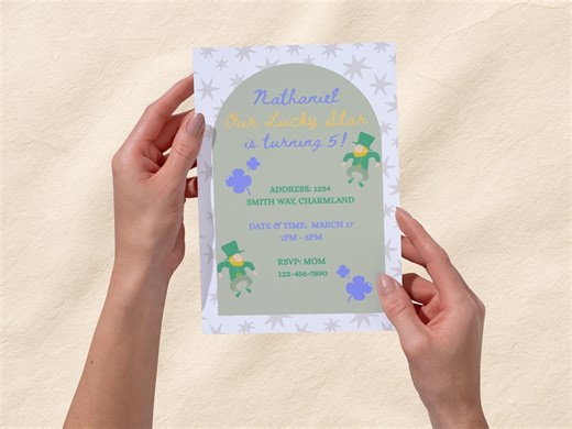 St Patricks Birthday Invitation With BONUS Coloring Page, Saint Patricks Birthday Party, Two Lucky Birthday Party Invite, Digital, Printable - Etsy UK
